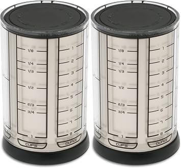 KitchenArt Professional Series 1 Cup Adjust-A-Cup, Metric/Standard Pack of 2
