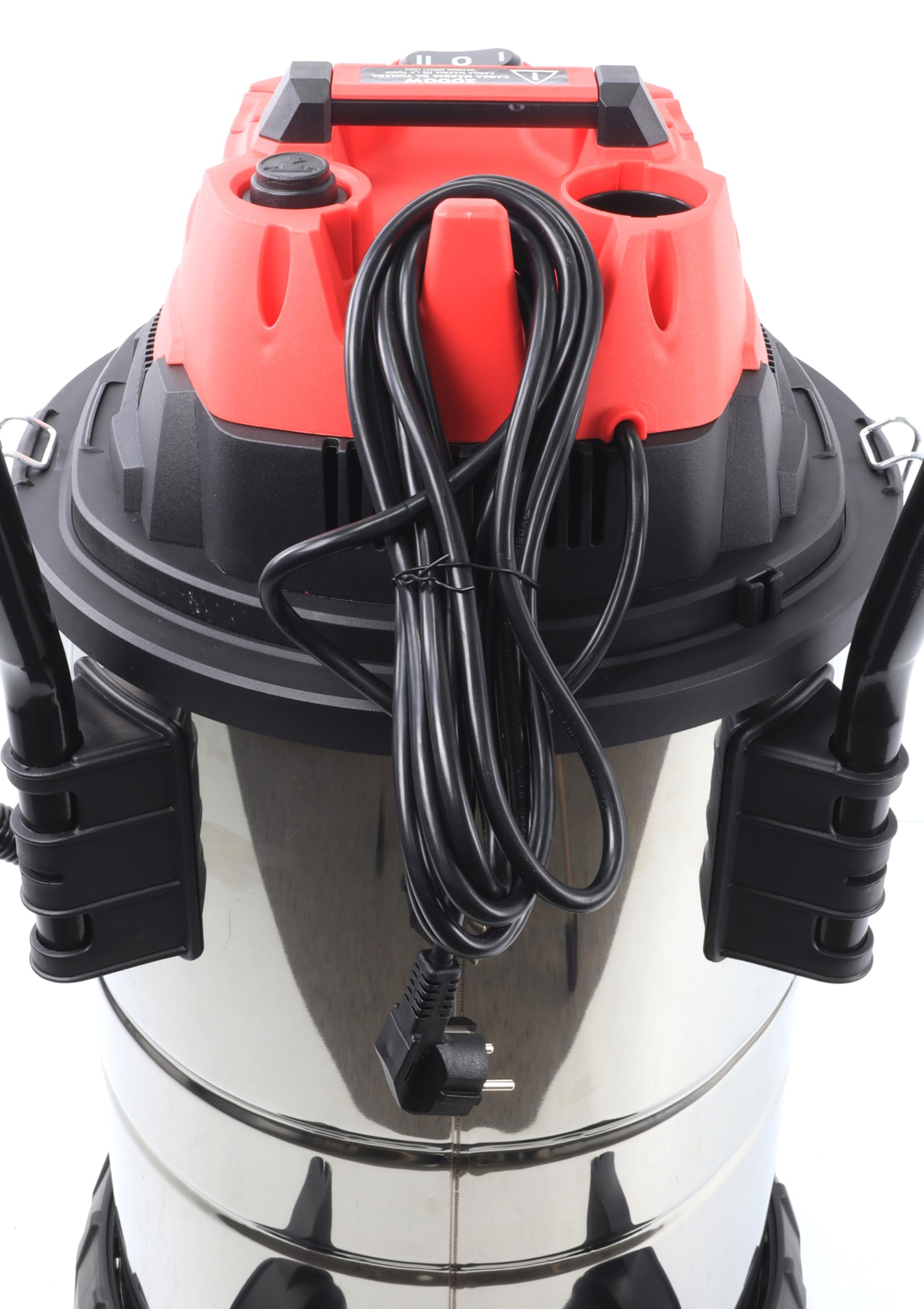 Mader Power Tools Aspirador Polvo/Liquidos, 1400 W, 50 litros, 2 Velocidades, Rojo