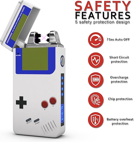 Miniatura 4 de IGNiTeX - Encendedor eléctrico - Encendedor USB recargable con indicador de batería LED - Encendedor de arco de plasma sin llama a prueba de viento