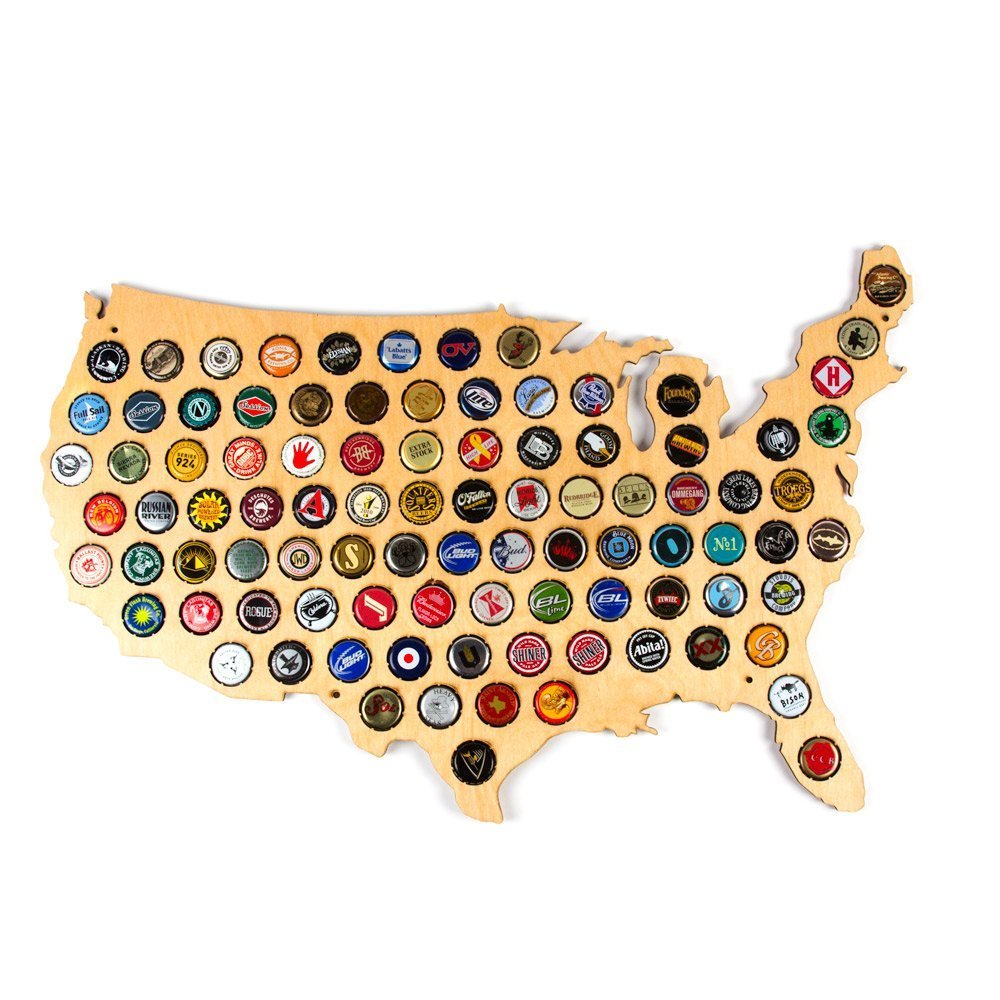 USA Beer Cap Map