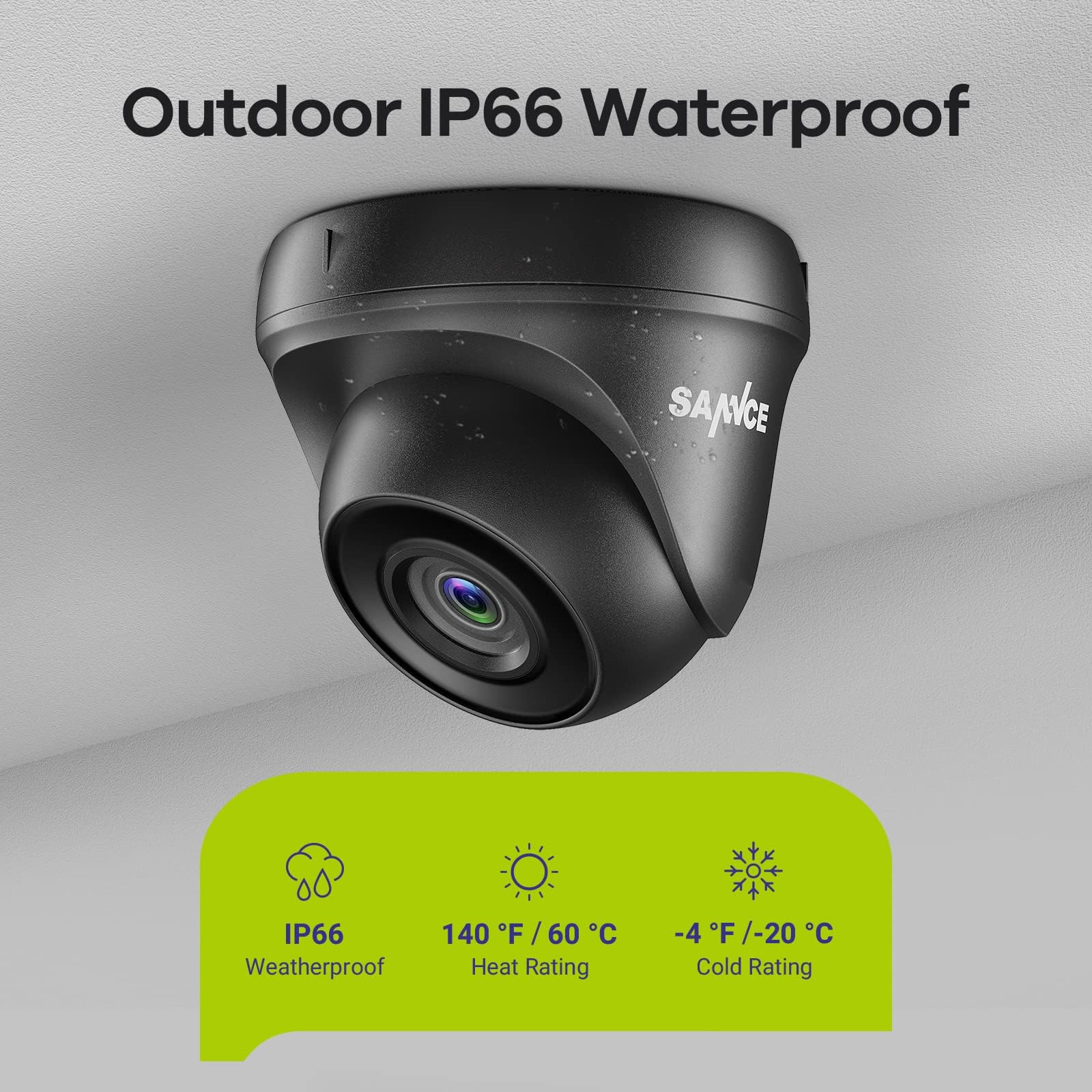 SANNCE Kit de Cámaras de Seguridad 16CH DVR 1080P Vigilancia 2MP IP66 Impermeable Visión Nocturna 2TB HDD