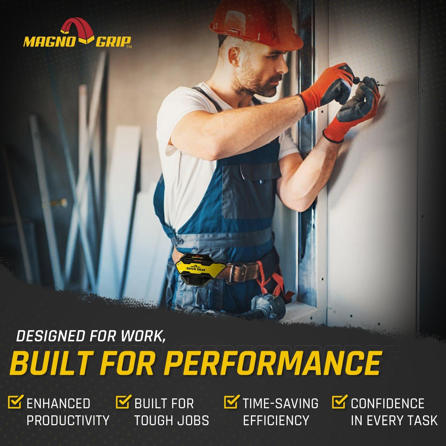 MagnoGrip Quick Snap Magnetic Utility Knife – Heavy-Duty Retractable Box Cutter with Quick Blade Change, Magnetic Holder, Ergonomic Grip & Safety Lock – Ideal for DIY, HVAC & Industrial Use.