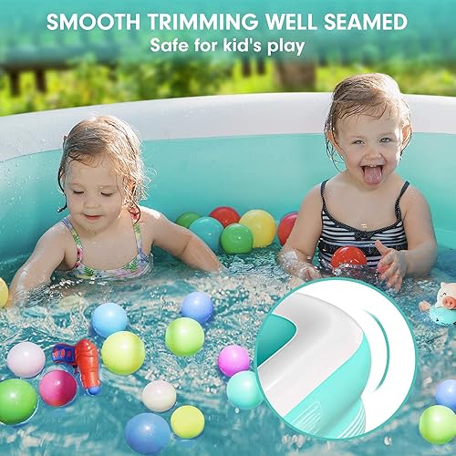 Miniatura 4 de Tukuos Piscina inflable piscina inflable de tamaño completo piscina familiar para niños y adultos adecuada para patio trasero jardín al aire libre