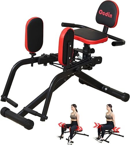 Miniatura 10 de Ocdin Máquina Abductora y Aductora de Cadera para Gimnasio en Casa, Sistema de Entrenamiento de Muslo Interno y Externo y Glúteos Blanco