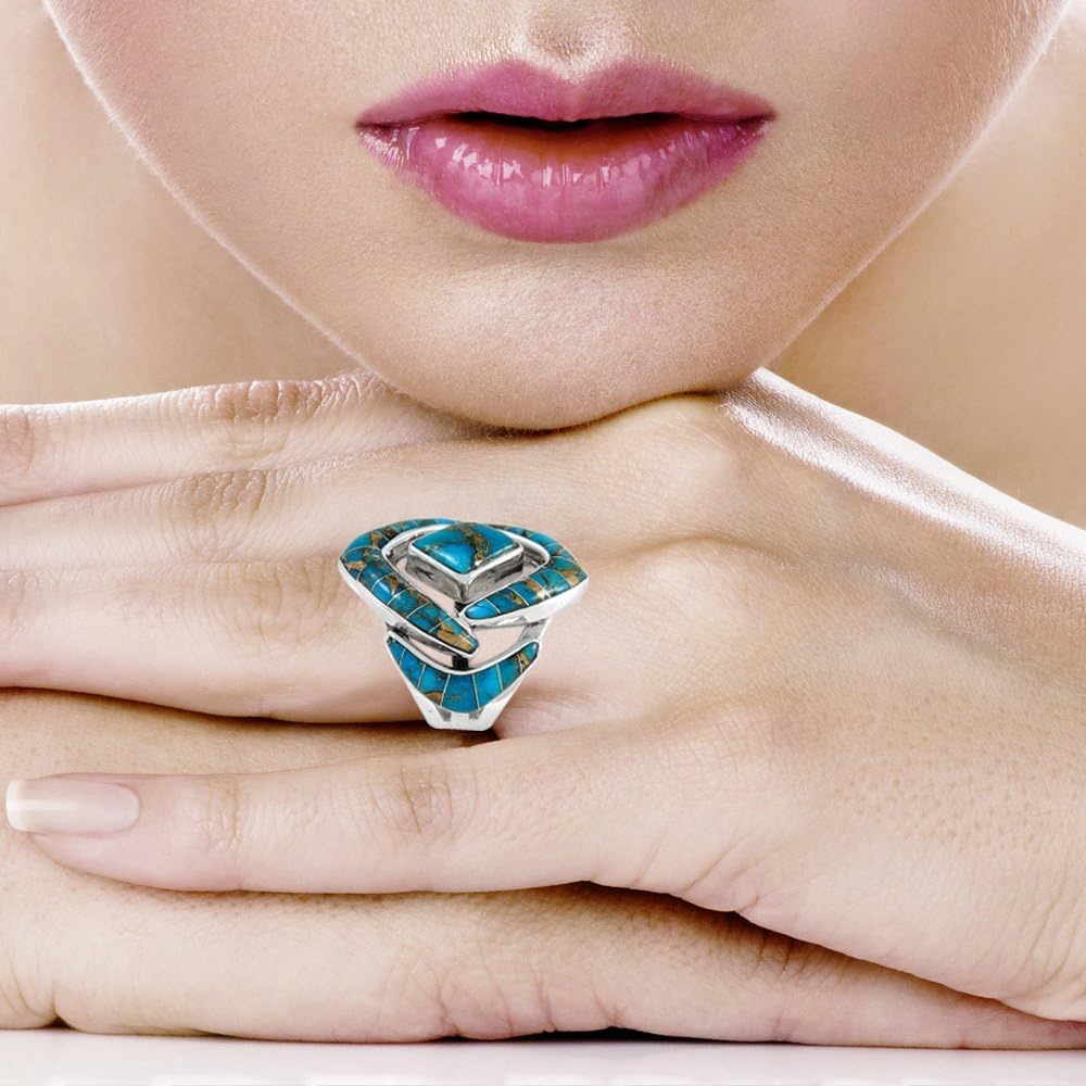 Turquoise Ring in Sterling Silver 925