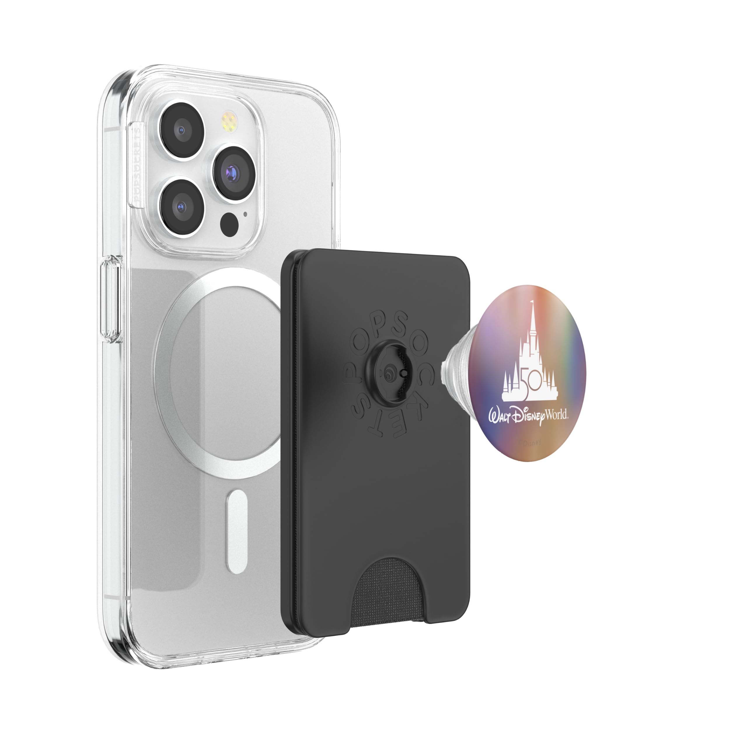 Walt Disney World 50th Anniversary Castle PopSockets PopWallet for MagSafe, Black - Image 3