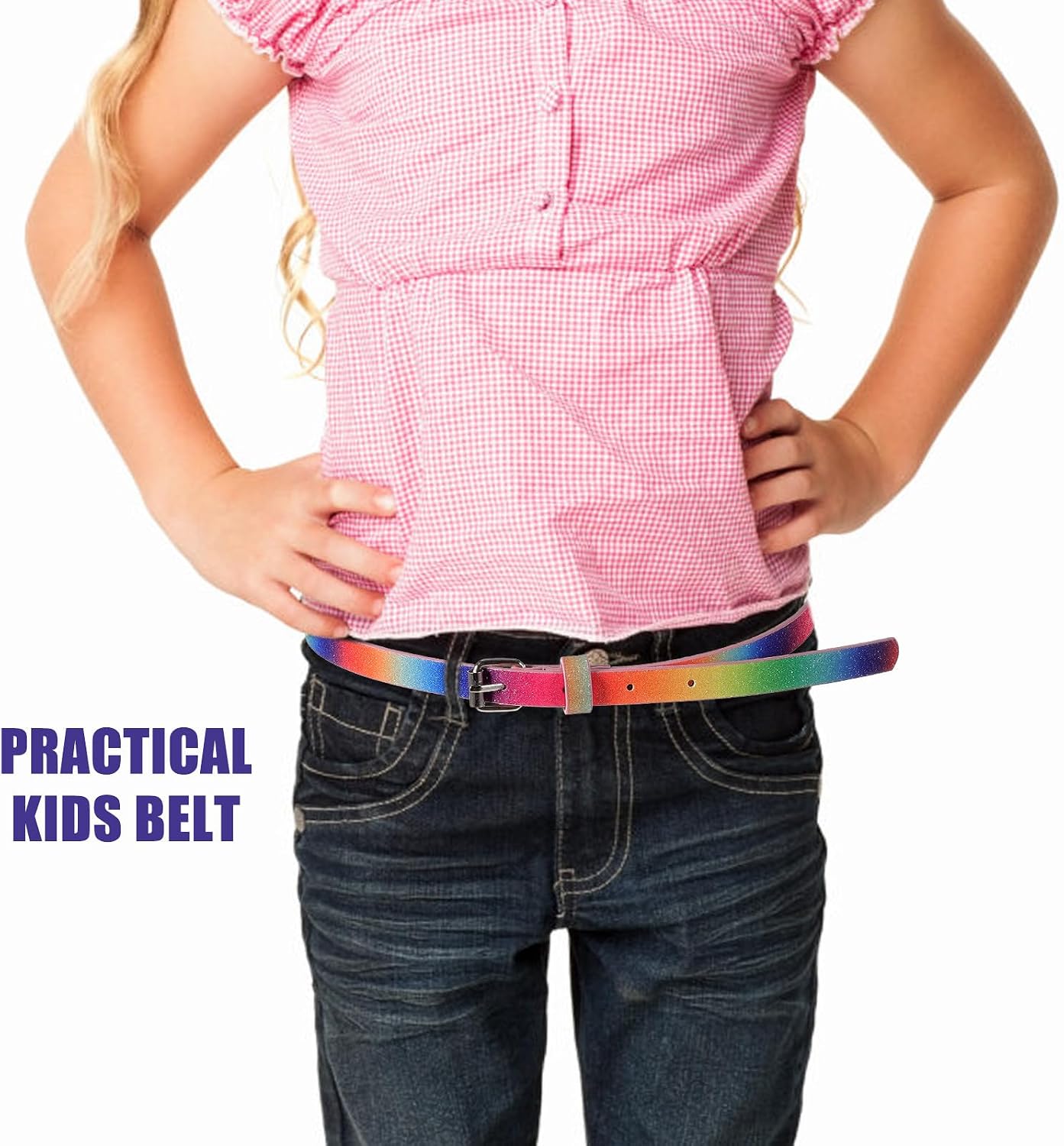 4pcs Artificial Leather Belt Strap for Waist Belt Soft and Comfortable with Strong Structure for Dresses and Pants for Little