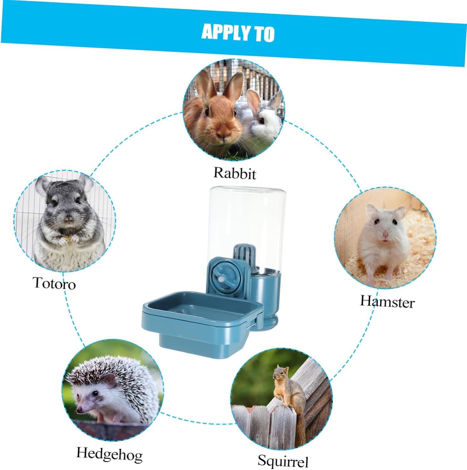 POPETPOP Hanging Rabbit Water Bottle Large Capacity Leak-Proof PET Water Dispenser Filter for Small Animals for Bunny Feeding and Watering