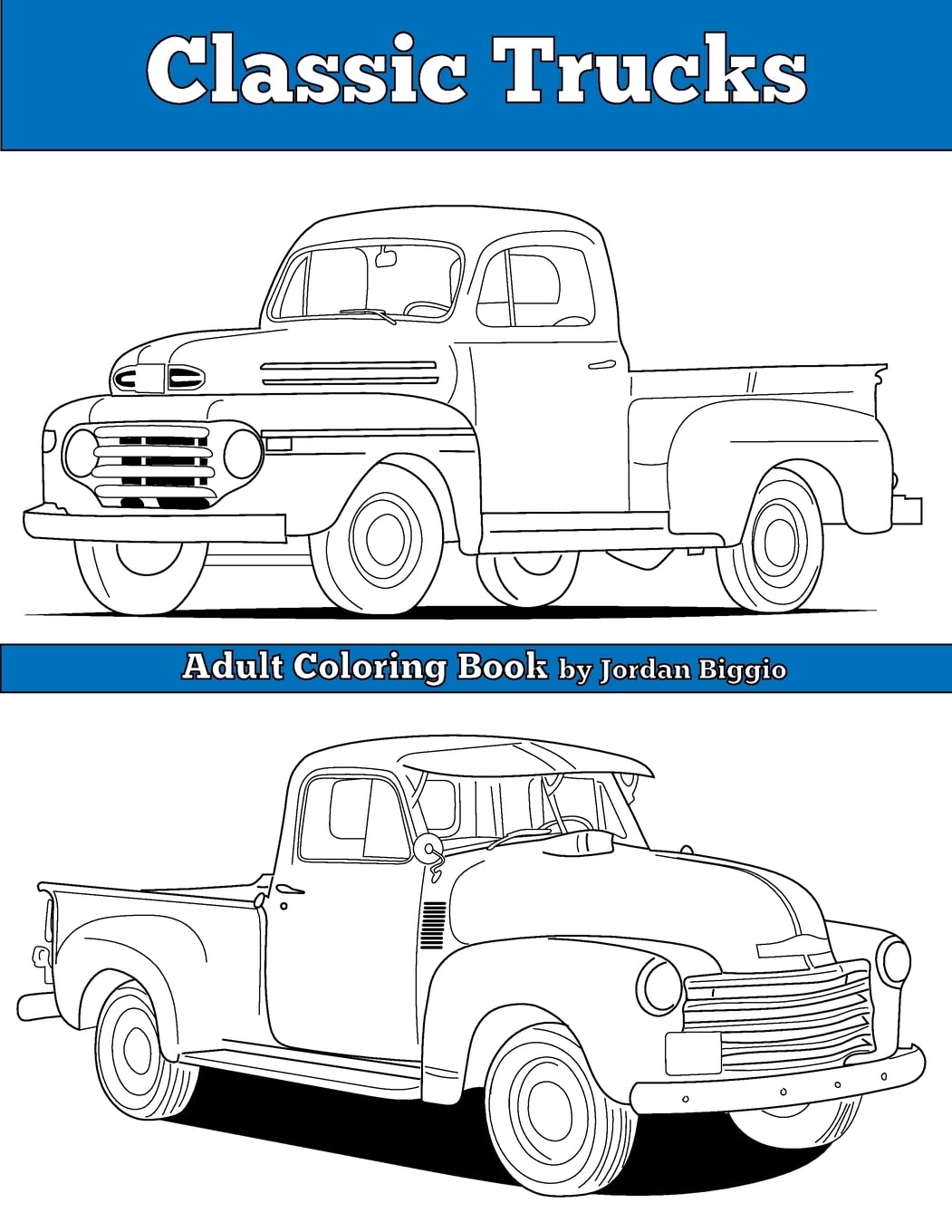 Classic Trucks: Adult Coloring Book