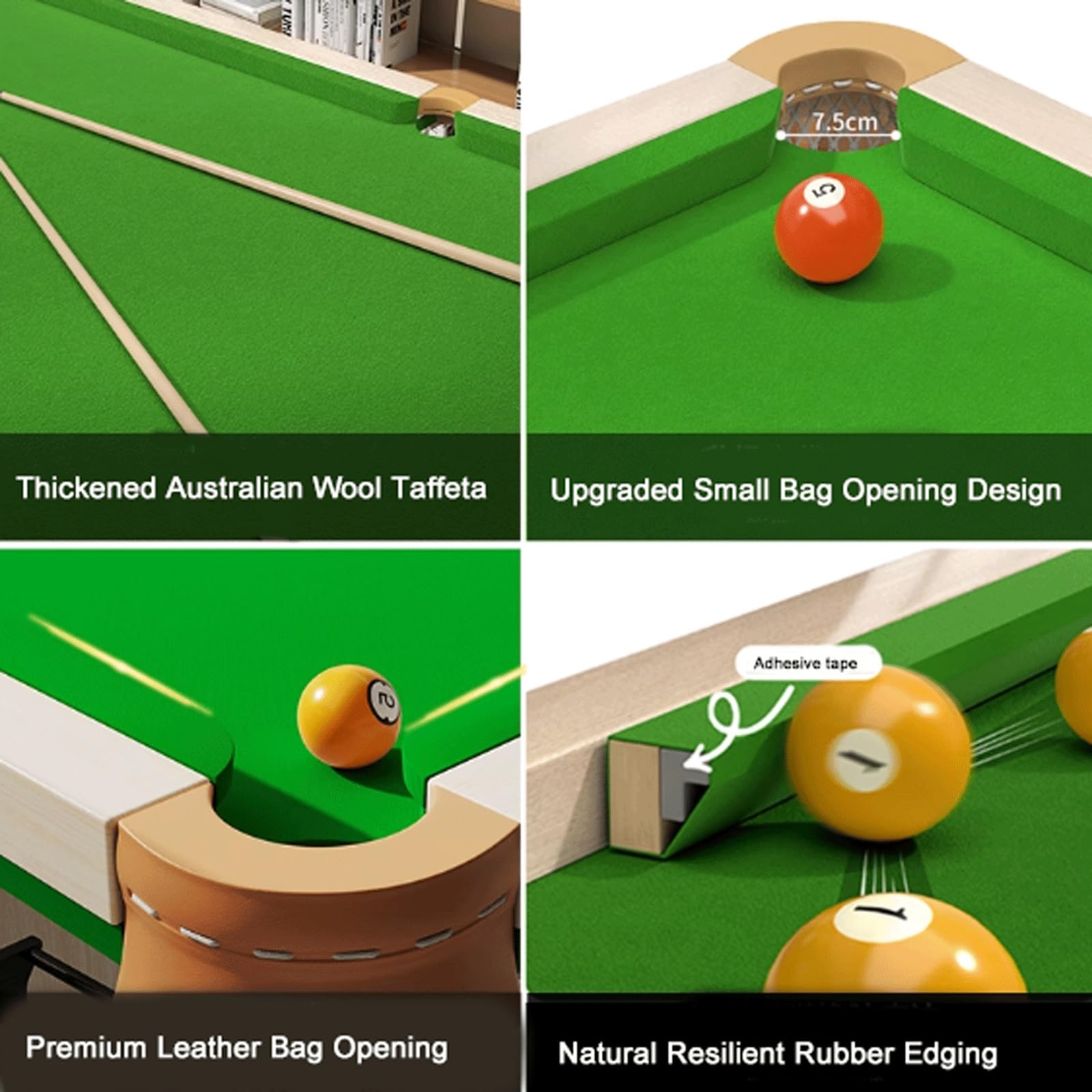 Tavolo da biliardo e ping pong, design pieghevole 2 in 1, uso interno, allenamento di precisione a cinque punti, piedini in acciaio al carbonio resistenti