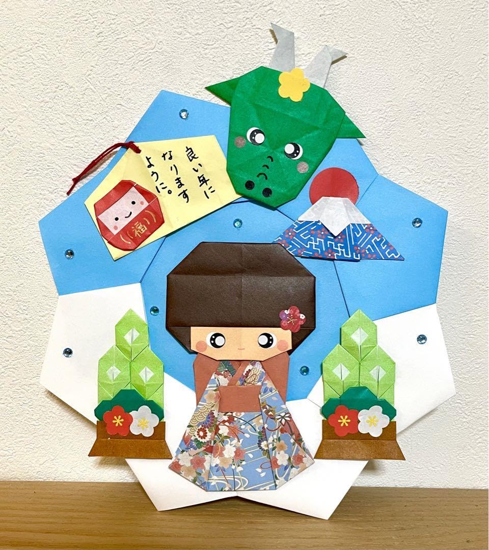 Amazon.co.jp: 折り紙リース お正月 初詣 絵馬 : おもちゃ