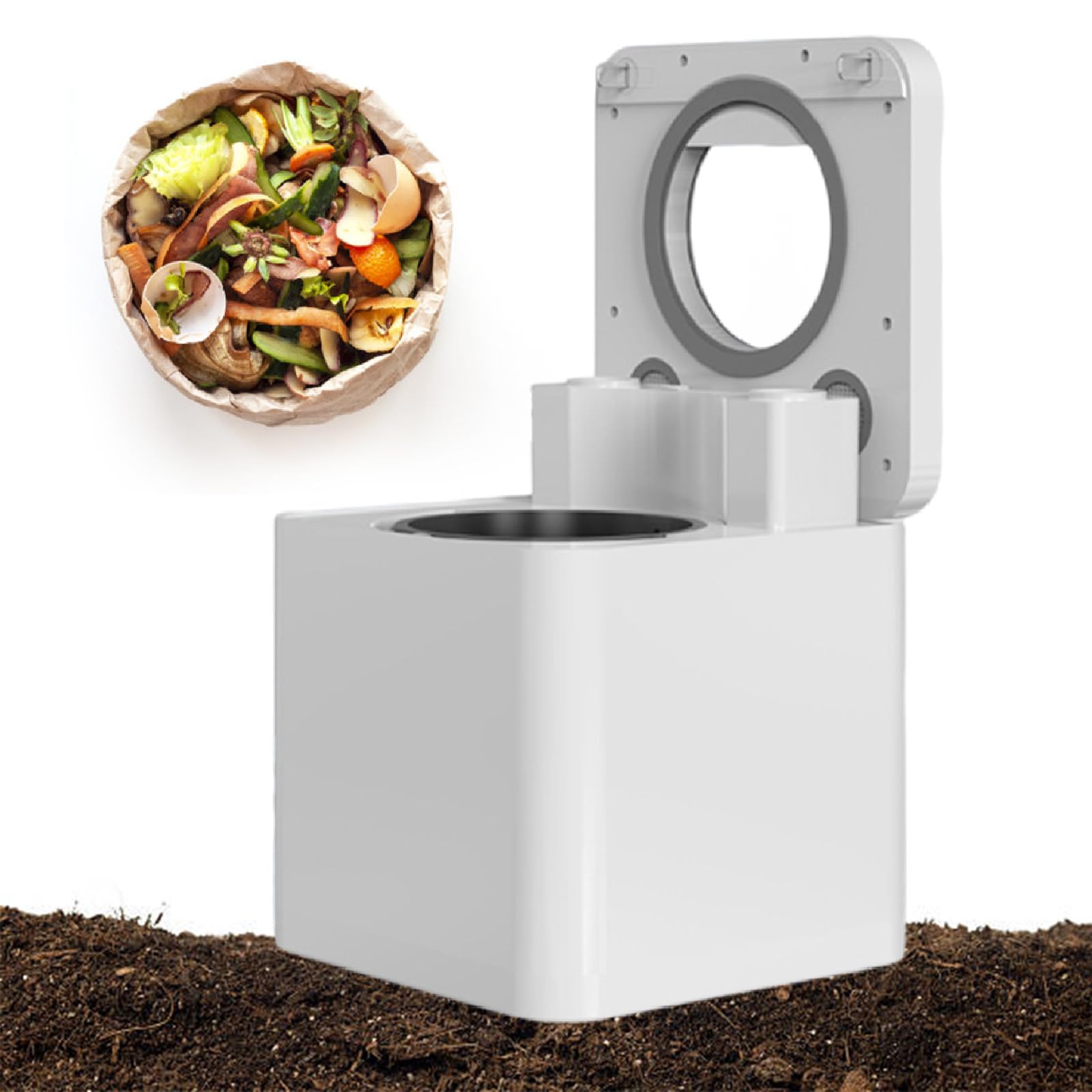 Compostador EléCtrico, Compostador De Alimentos De 3,3 L para Cocina, Compostador Inteligente, Ciclo De Residuos De Alimentos, Convierte Los Residuos De Alimentos En Abono OrgáNico,220V