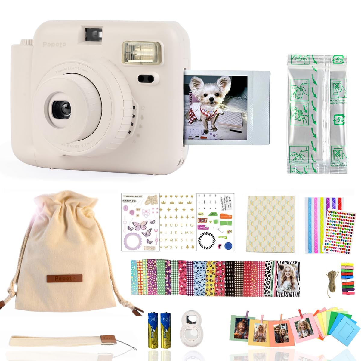 Amazon | POPOTO インスタントカメラ ケース付き Mini 12