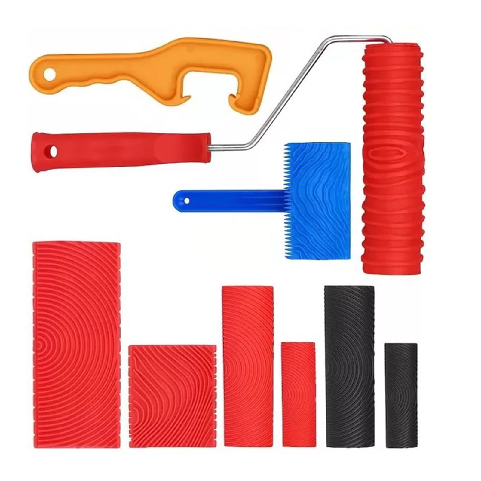 Msioytog D Multi Surfaces Ecorative Roller Tool With Realistic Woo Grains Effect For Wall Oor An Furniture Wall Painting Tool Painting