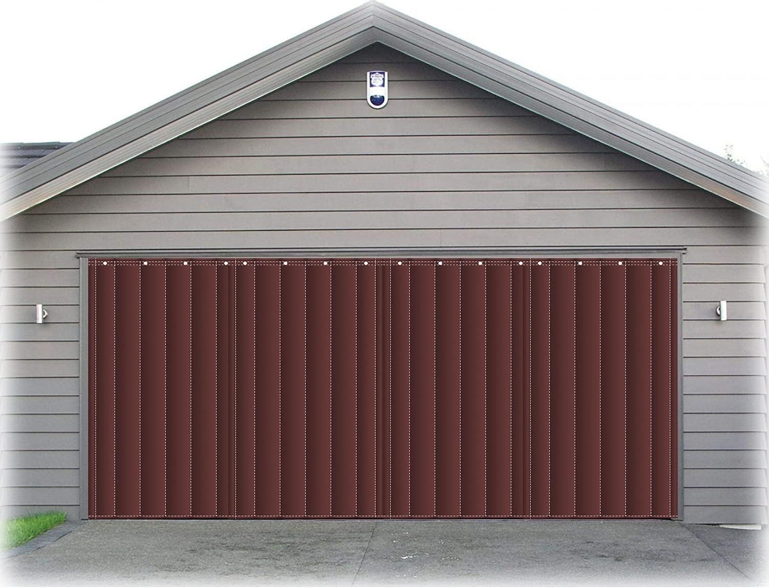 Home Thermal Insulated Door Curtain Durable Garage Doorway Thermal Curtain Windproof Waterproof Barrier Tapestry, Variety of Sizes to Choose from (Color : Brown, Size : 150x240cm/59x94in)