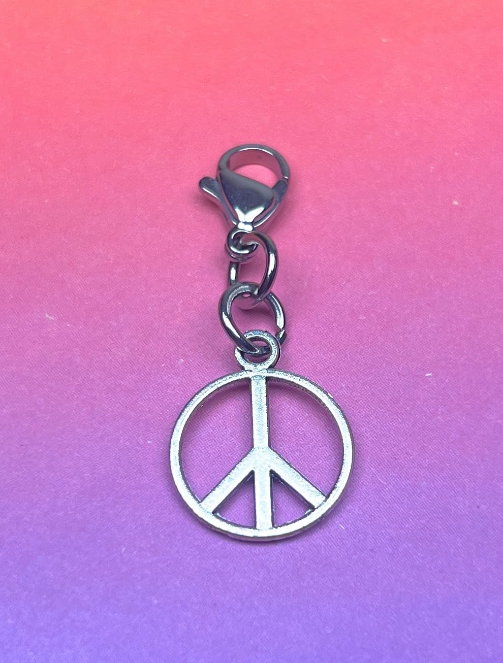 Peace Sign Clip on Charm Perfect for Necklaces and Bracelets 96P - Image 5