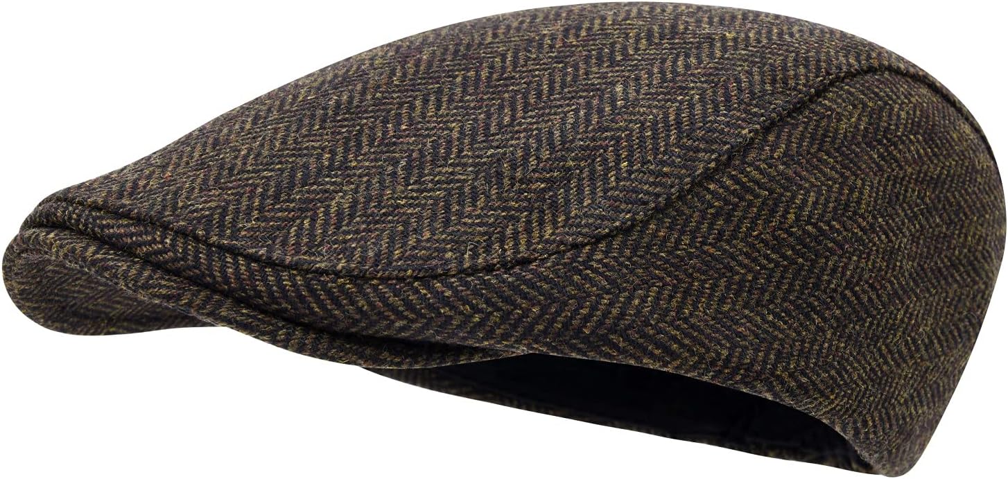 STARANCE Men's Flat Cap Wool Tweed Driving Irish Newsboy Hat