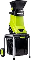 Earthwise GS70015 15-Amp Electric Wood Chipper Shredder with Collection Bin - 1.75" Branch Capacity