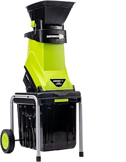 Earthwise GS70015 15-Amp Electric Wood Chipper Shredder with Collection Bin - 1.75" Branch Capacity