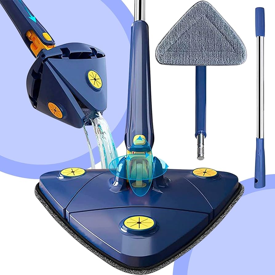 Mopa Giratoria 360 Multisuperficies, Fregona con autoescurrido, Mopa para  Limpiar Autoescurrible, Fregona Giratoria 360º Triangular, Mopas de  Limpieza Suelos : Amazon.es: Hogar y cocina
