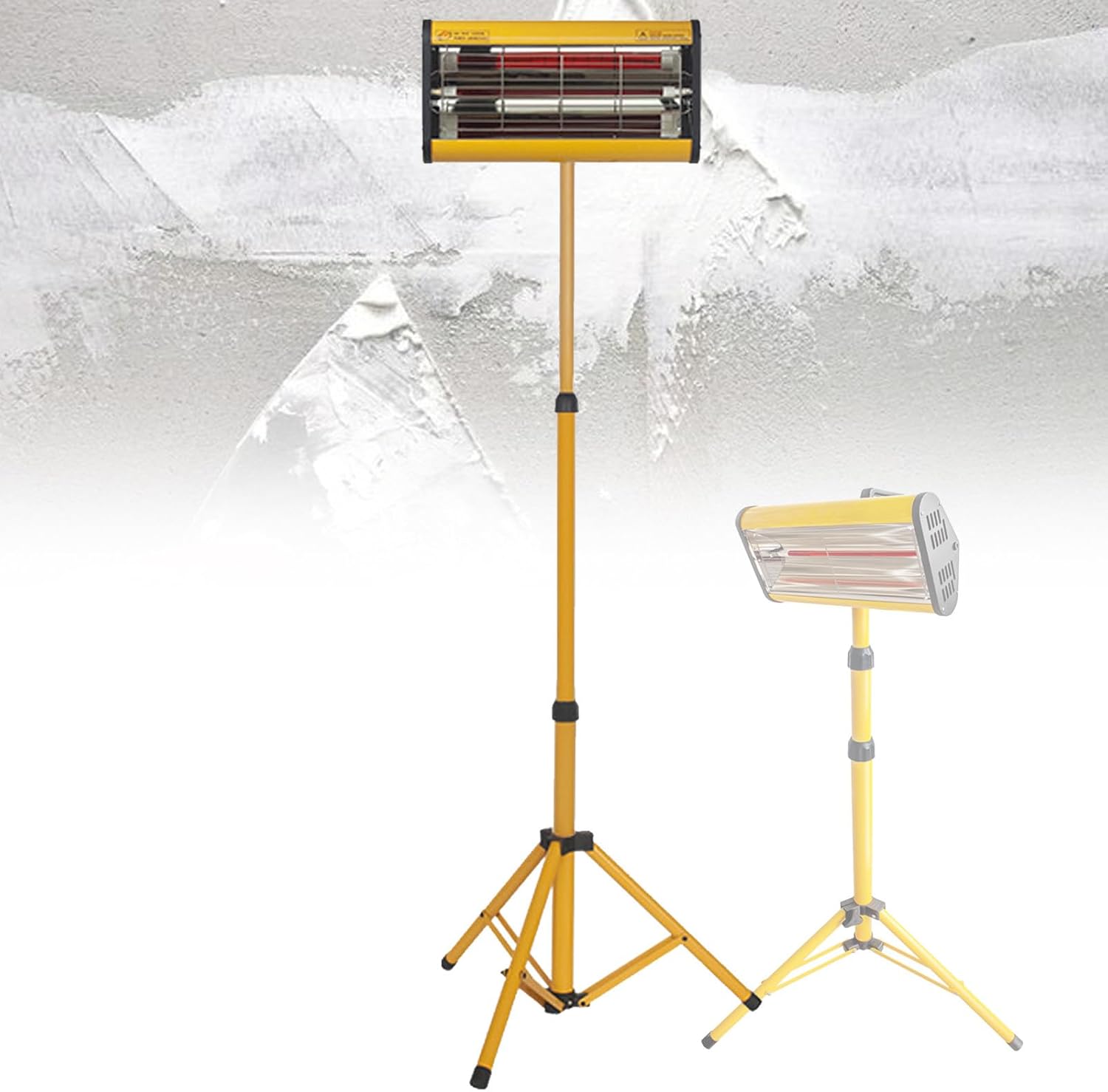 Infrared Paint Curing Lamp, Handheld Design, Adjustable Height 60-170cm & Angle, for Car Paint Repair & Drying