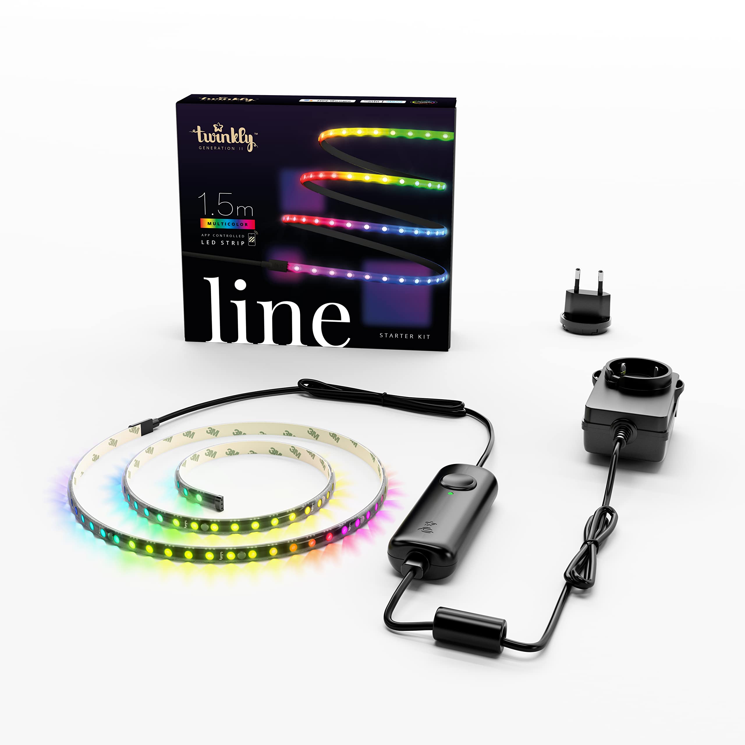 Twinkly Line Łańcuch Świetlny, Wielokolorowy, 1,5 m