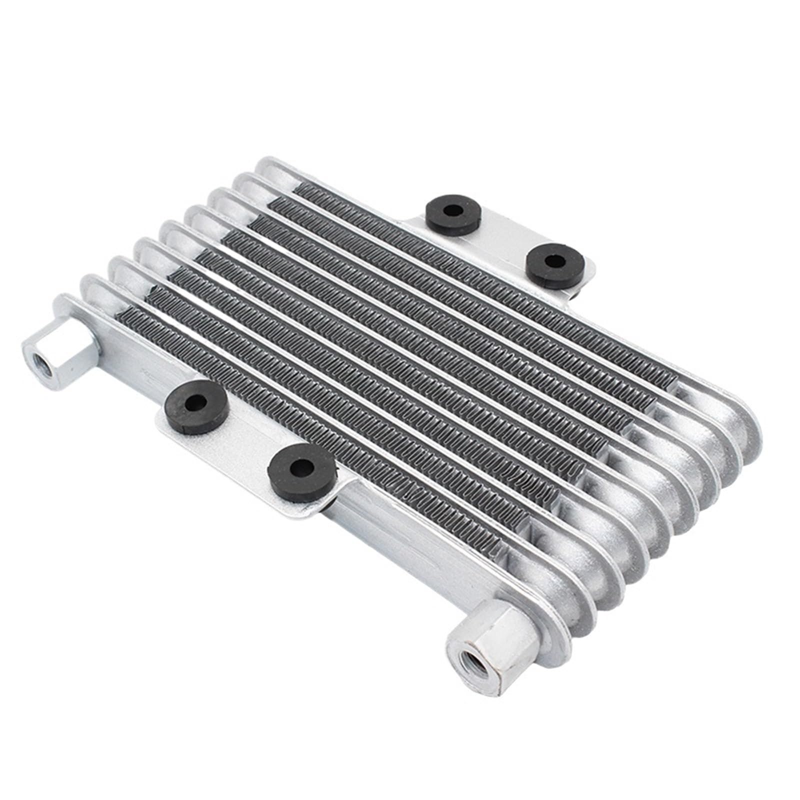 Chłodnica Oleju Pasuje do silnika chłodzącego aluminium 125ml 125CC-250CC Adapter Motocross chłodnica oleju motor terenowy ATV Moto chłodnica oleju Chłodnicy oleju silnikowego(Silver m12 x 1.25)