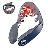 SKG Cordless Neck Massager for Pain Relief Deep Tissue Vibration Foldable Travel Massager,Portable 9D Neck Massager for Office Gifts for Men and Women