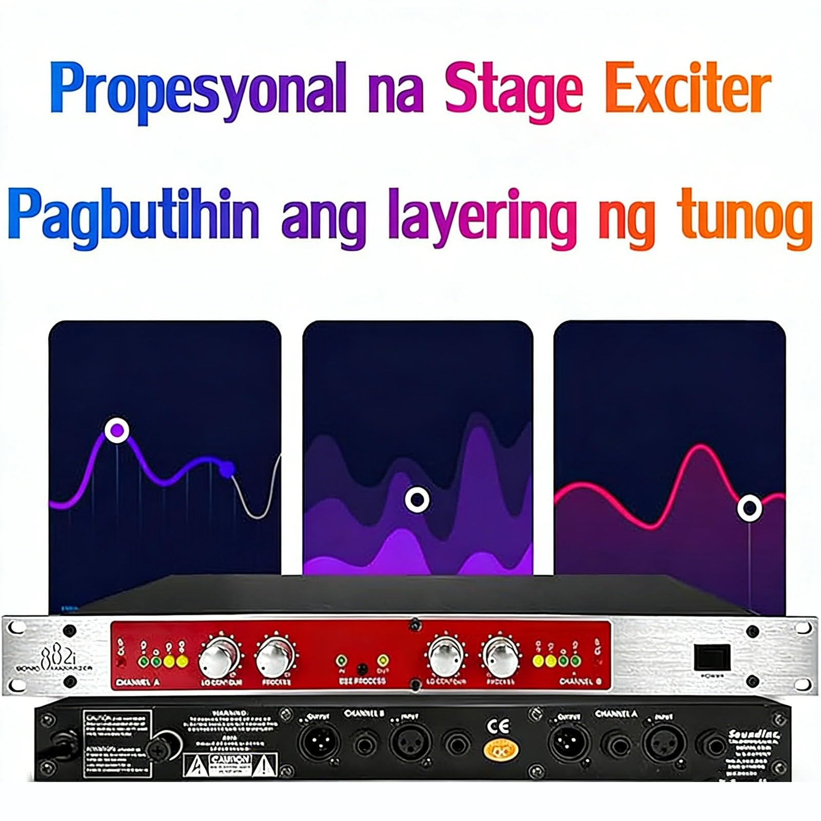 Procesador de audio, potenciador de sonido profesional, procesador Withkaraoke, excitador y maximizador, controlador de audio para casa, karaoke, escenario, rendimiento, sistema de sonido