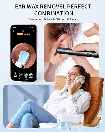 Miniatura 2 de Cámara con herramienta de eliminación de cera de oído Sistema de enjuague de riego de oídos elegible por FSAHSA y limpiador de oídos con cámara