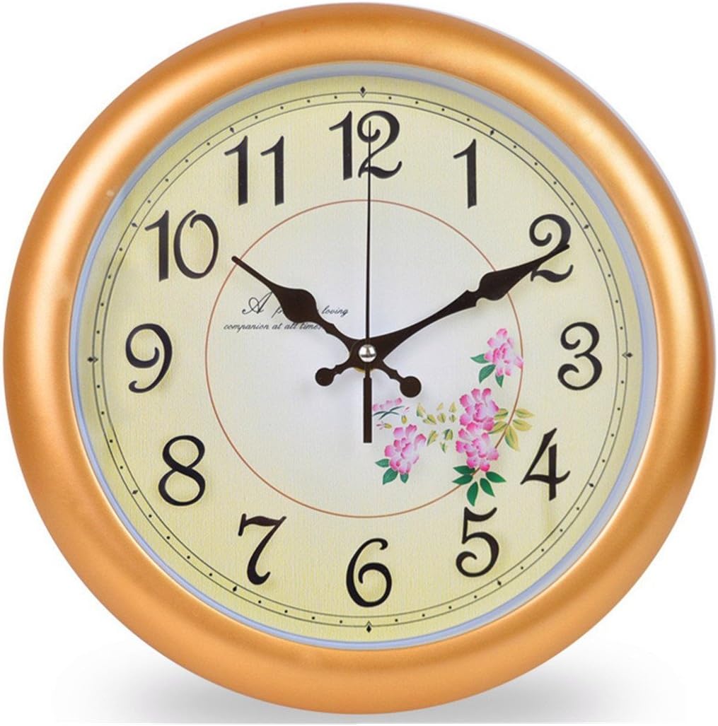 Foxtop Silent Kitchen Wall Clock Large Decorative Non-Ticking Wall Clock Vintage Style 12 inch for Living Room Bedroom Kitchen Office