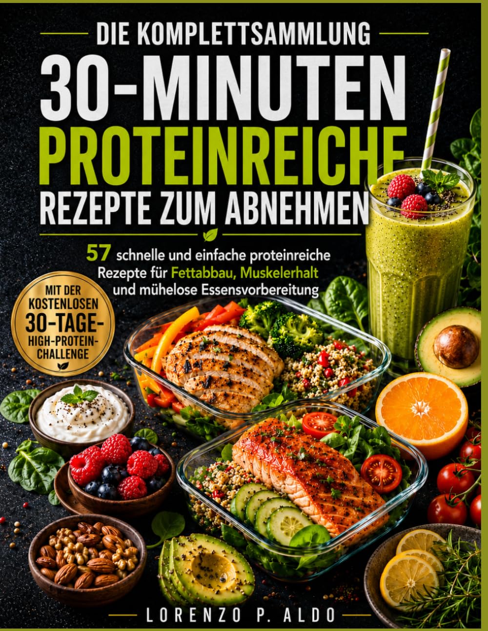 DIE KOMPLETTSAMMLUNG 30-MINUTEN PROTEINREICHE REZEPTE ZUM ABNEHMEN: 57 schnelle und einfache proteinreiche Rezepte für Fettabbau, Muskelerhalt und mühelose Essensvorbereitung