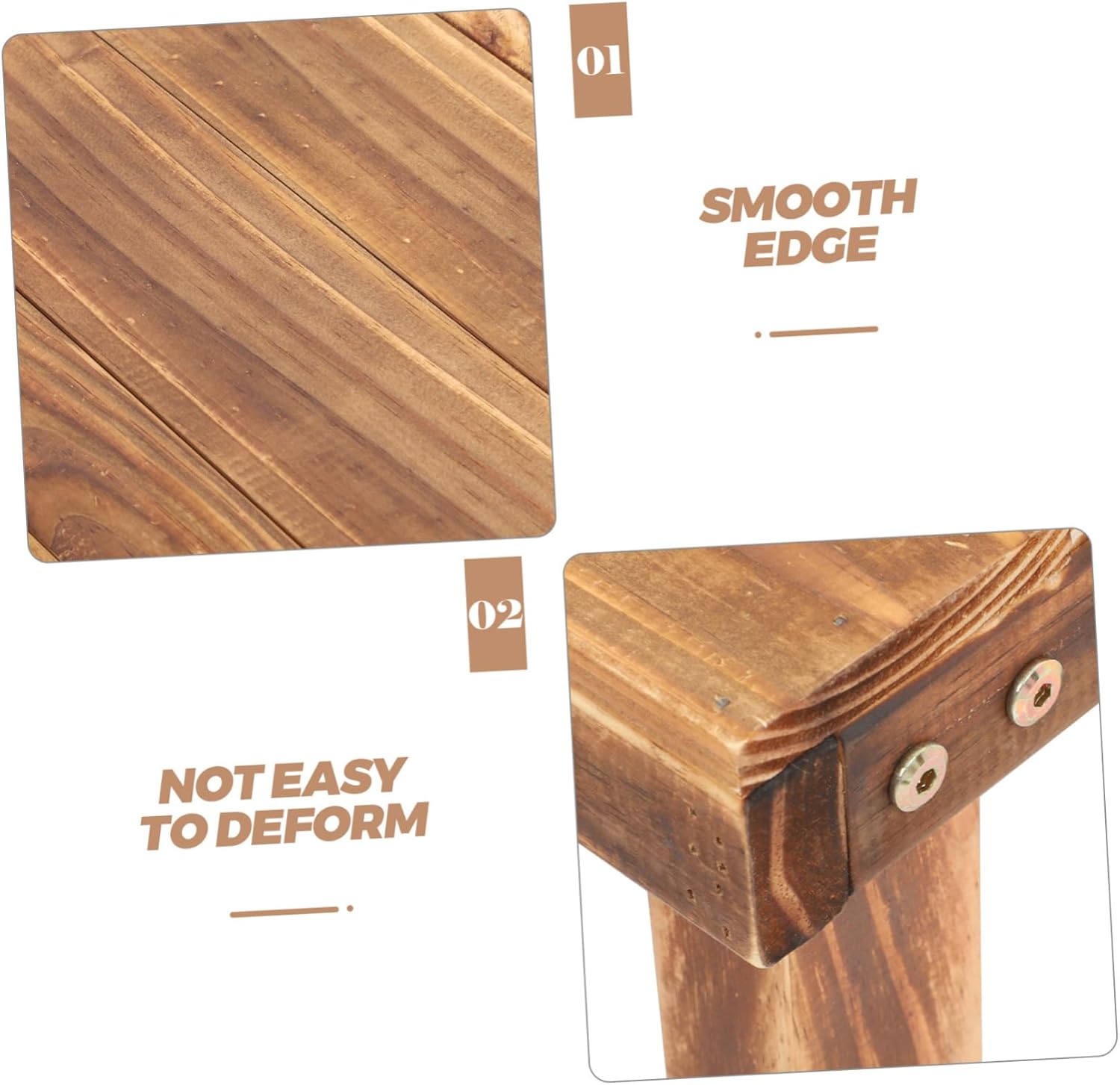 HANABASS Heavy Duty Wooden Plant Stand for Use Rustic Floral Rack with Storage Shelf for Cactus and Flower Pots Sturdy Riser for Balconies Gardens and Patios