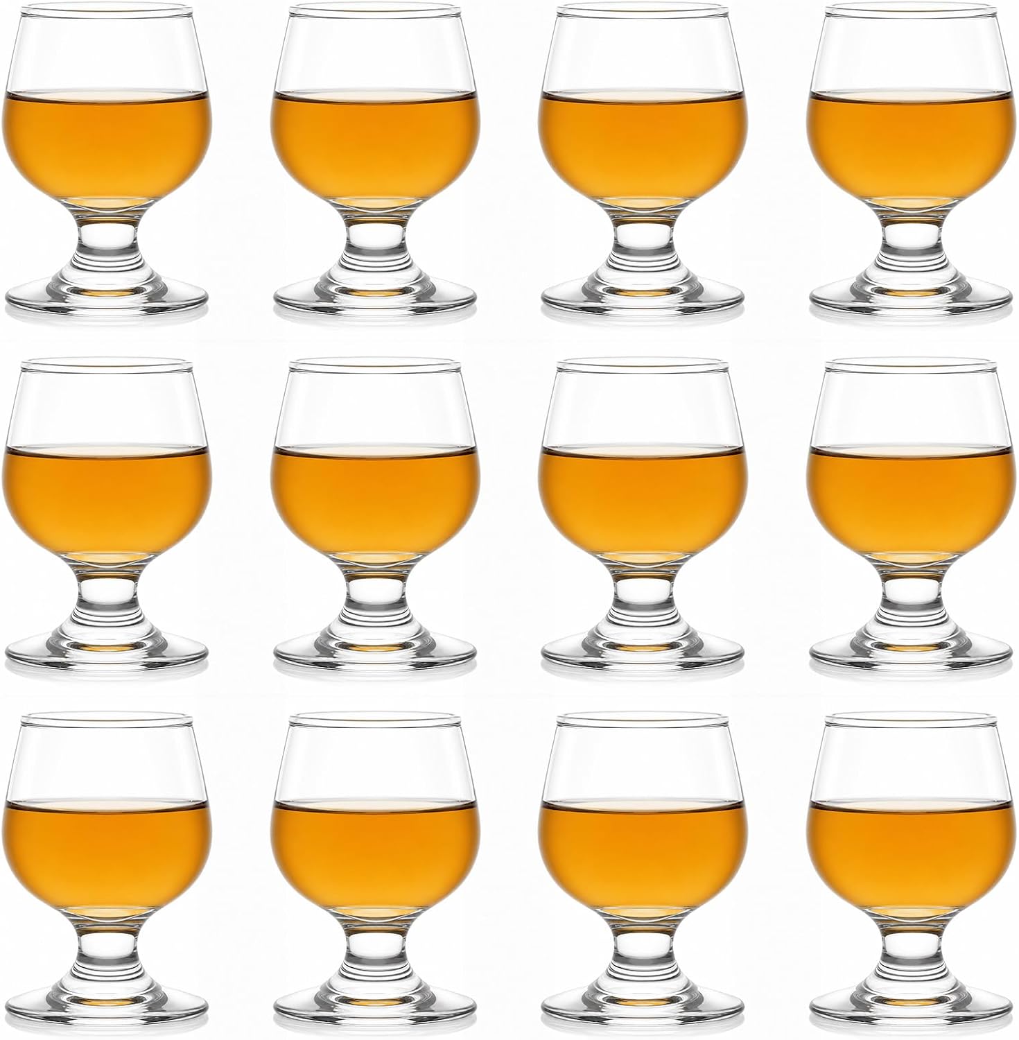 12 Pcs Mini Shot Glasses, 3.5oz Clear Snifter Glass