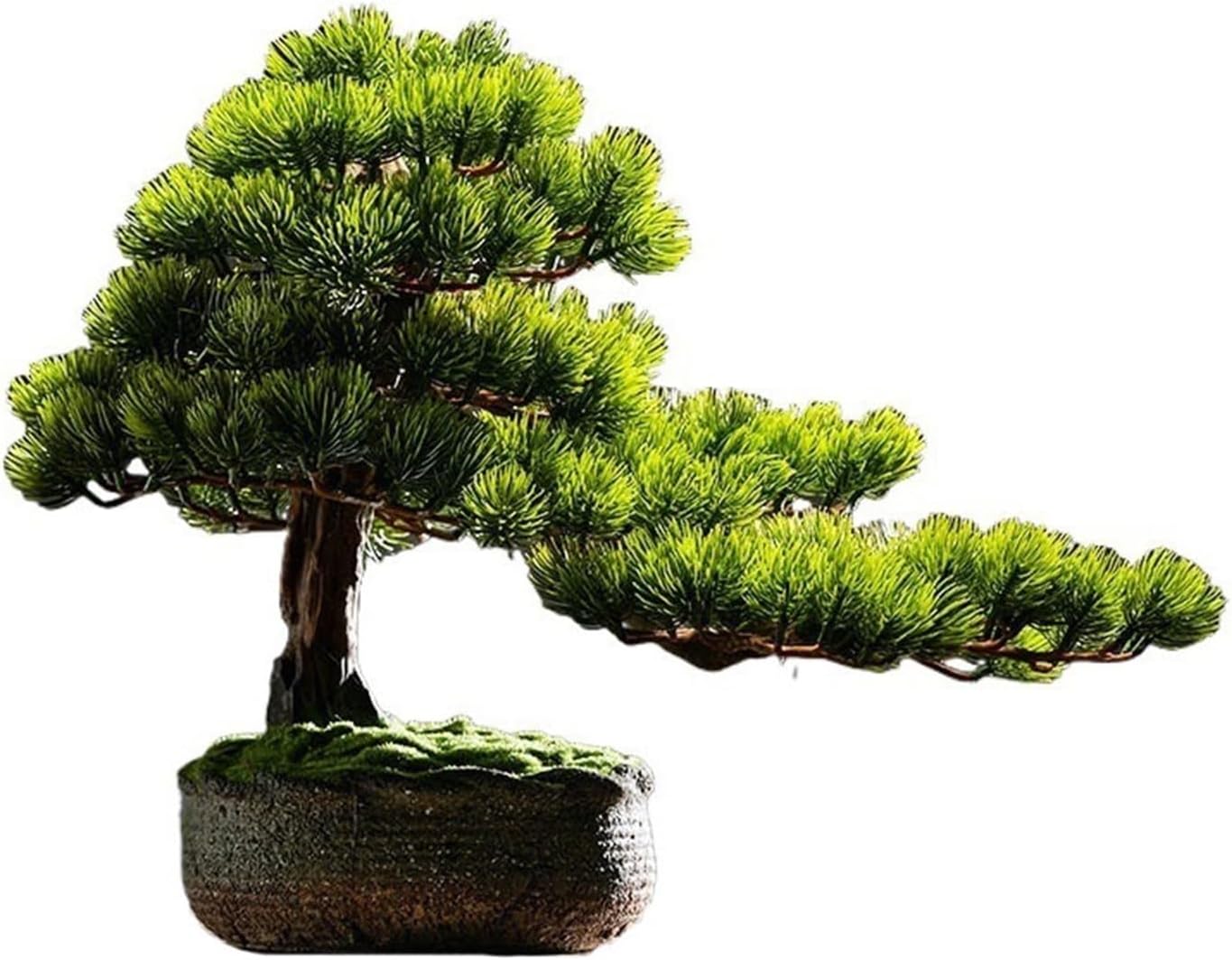 Artificial Tree Entrance TV Cabinet Office Soft Living Room Decorations Zen Simulation Welcome Pine Bonsai Ornaments Artificial Plants Indoor