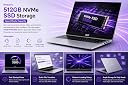 Acer One 14 Z14-55M Thin and Light Laptop | AMD Ryzen 3 7320U | 8GB LPDDR5/512GB NVMe SSD/Windows 11 Home | Ms-Office | 14-Inch HD Display, AMD Radeon 610M Graphics, Silver gallery image