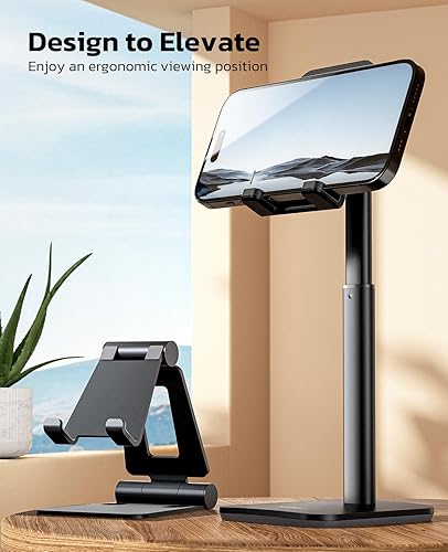 Miniatura 2 de Nulaxy Soporte para teléfono, soporte de teléfono celular ajustable en ángulo de altura, soporte de teléfono para escritorio compatible con teléfono