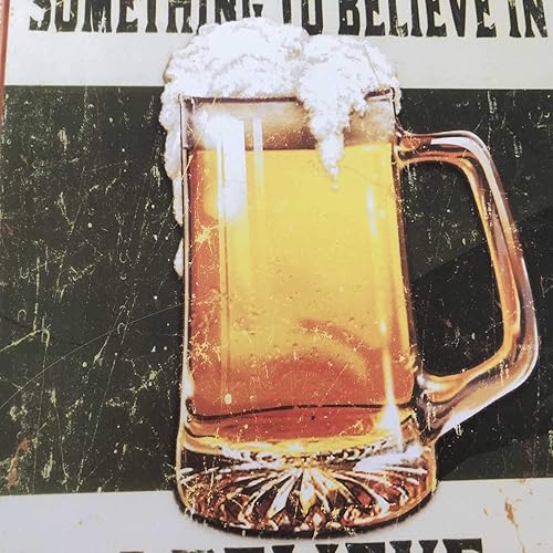 Miniatura 2 de Letrero de metal retro vintage con texto en inglés "I Believe I'll Have Another Beer Tin Sign Bar Cave Metal Sign 12"x8"