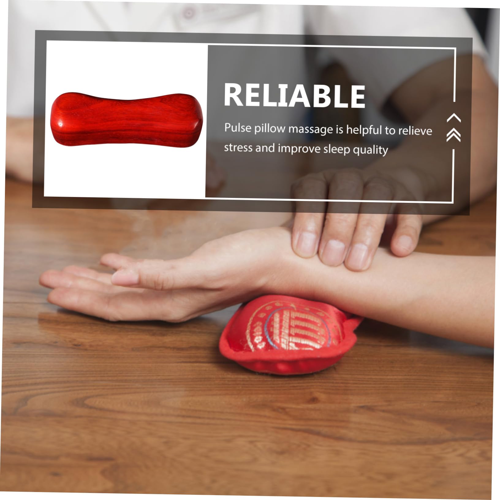 FOMIYES Pcs Pulse Pillow Wrist Wood Support Chinese Medicine Tool Accurate Pulse Feeling Hospital Supply