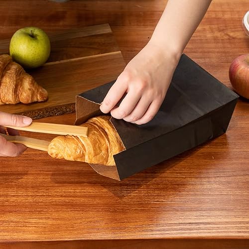 Miniatura 5 de Restaurantware Bag Tek - Bolsas de papel de 4 libras, 100 bolsas de almuerzo desechables, pequeñas para almuerzos, sándwiches y aperitivos, bolsas