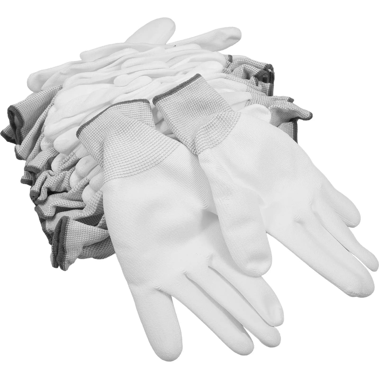 12 Stück antibeschichtete Polyester-Arbeitshandschuhe aus Nylon mit antistatischem Schutz for Mechaniker und Elektriker, dünne Handschuhe