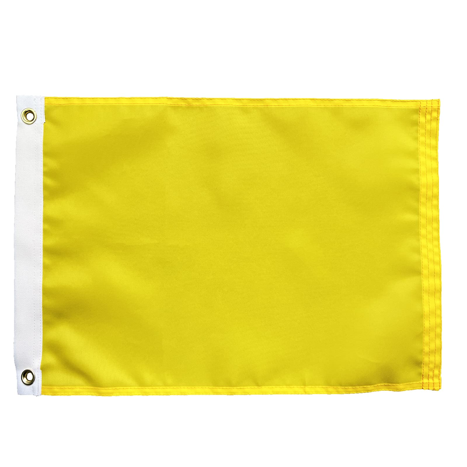 Solid Yellow Flag Blank Customizable Flags 12x18 Inch Make Your Own Custom Banner to Decorate Heavy Duty Outdoor Nylon 2 Brass Grommets
