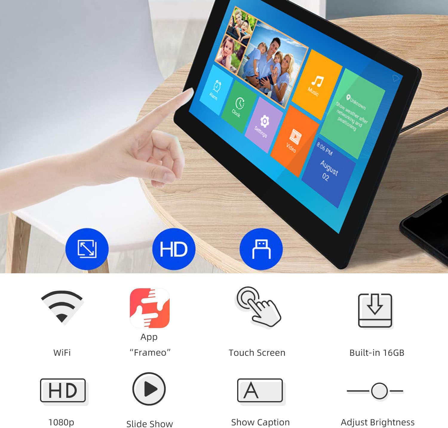 デジタルフォトフレーム 10.1インチ wifi 人感センサー 1280×800 Amazon.co.jp: WiFi デジタルフォトフレーム 10.1インチ 1280*800 IPS