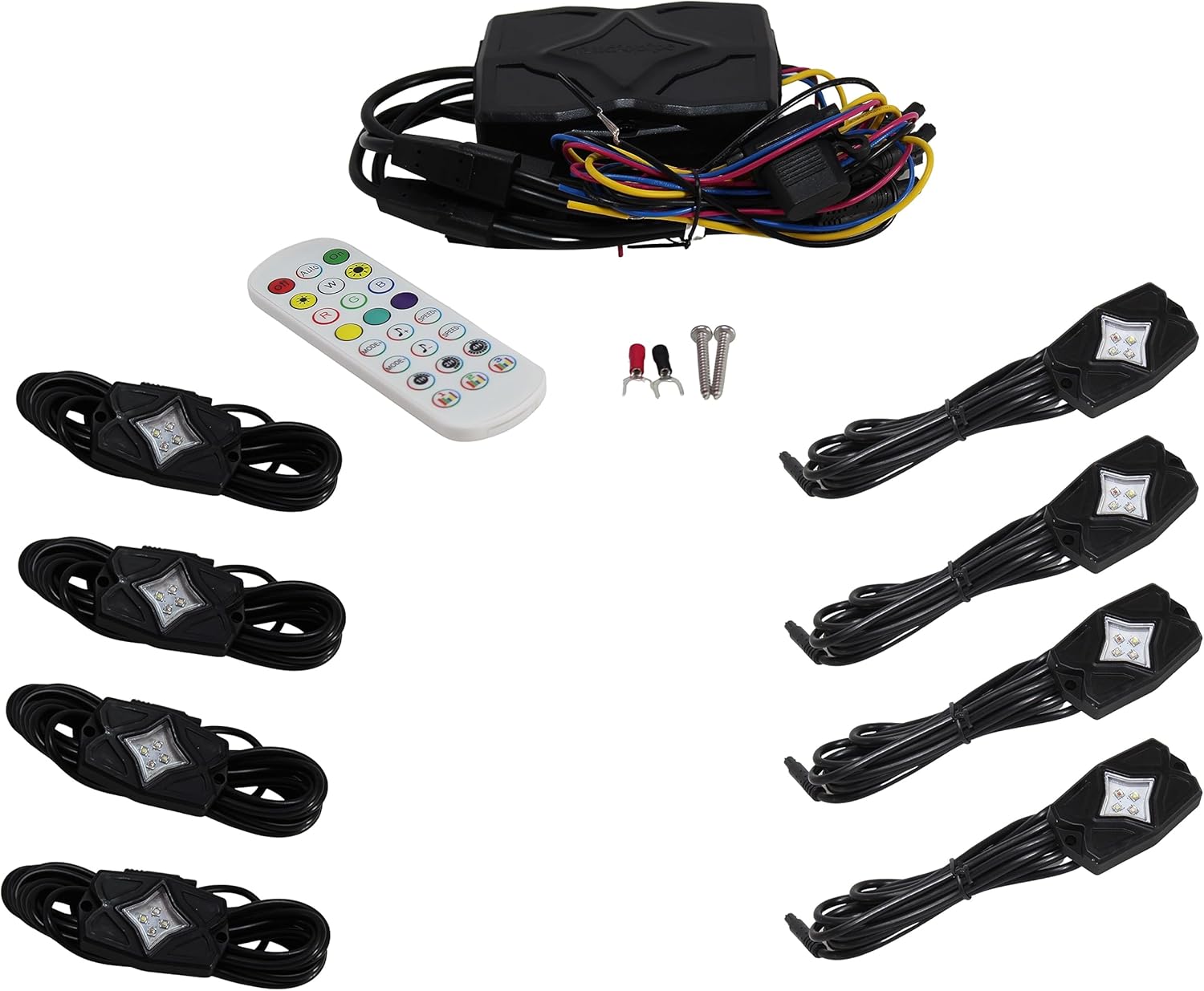 Audiopipe Pipedream Waterproof RGBW LED Rock Light Kit NL-8930UC