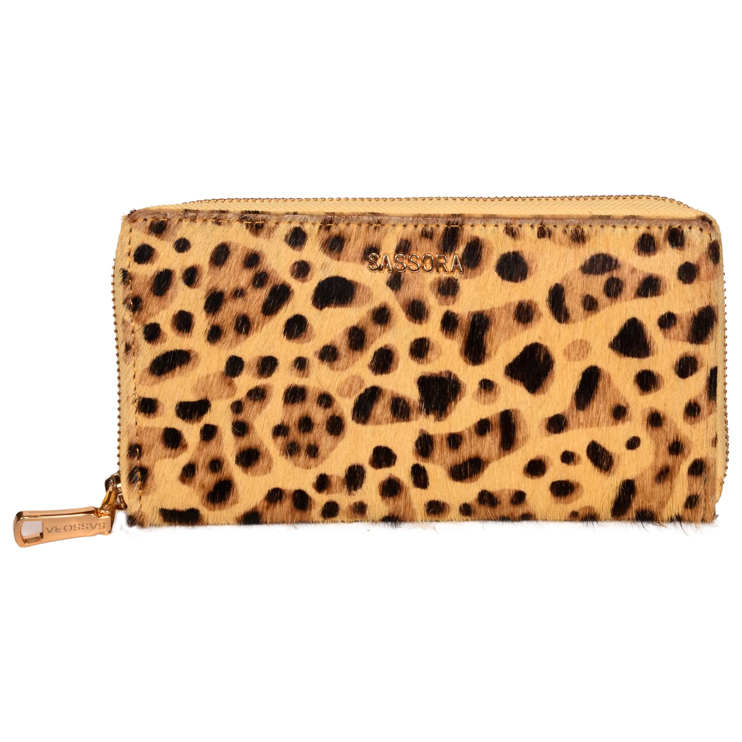 Sassora Genuine Leather Yellow and White Women RFID Purse - A102_Leya