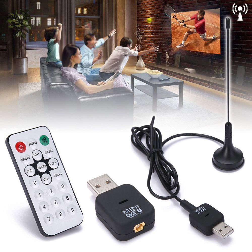 Recepteur Video Tuner USB DVB-T Mini Digital Glodenbridge - Récepteur TV TNT DAB FM Pour PC Windows Digital Ink