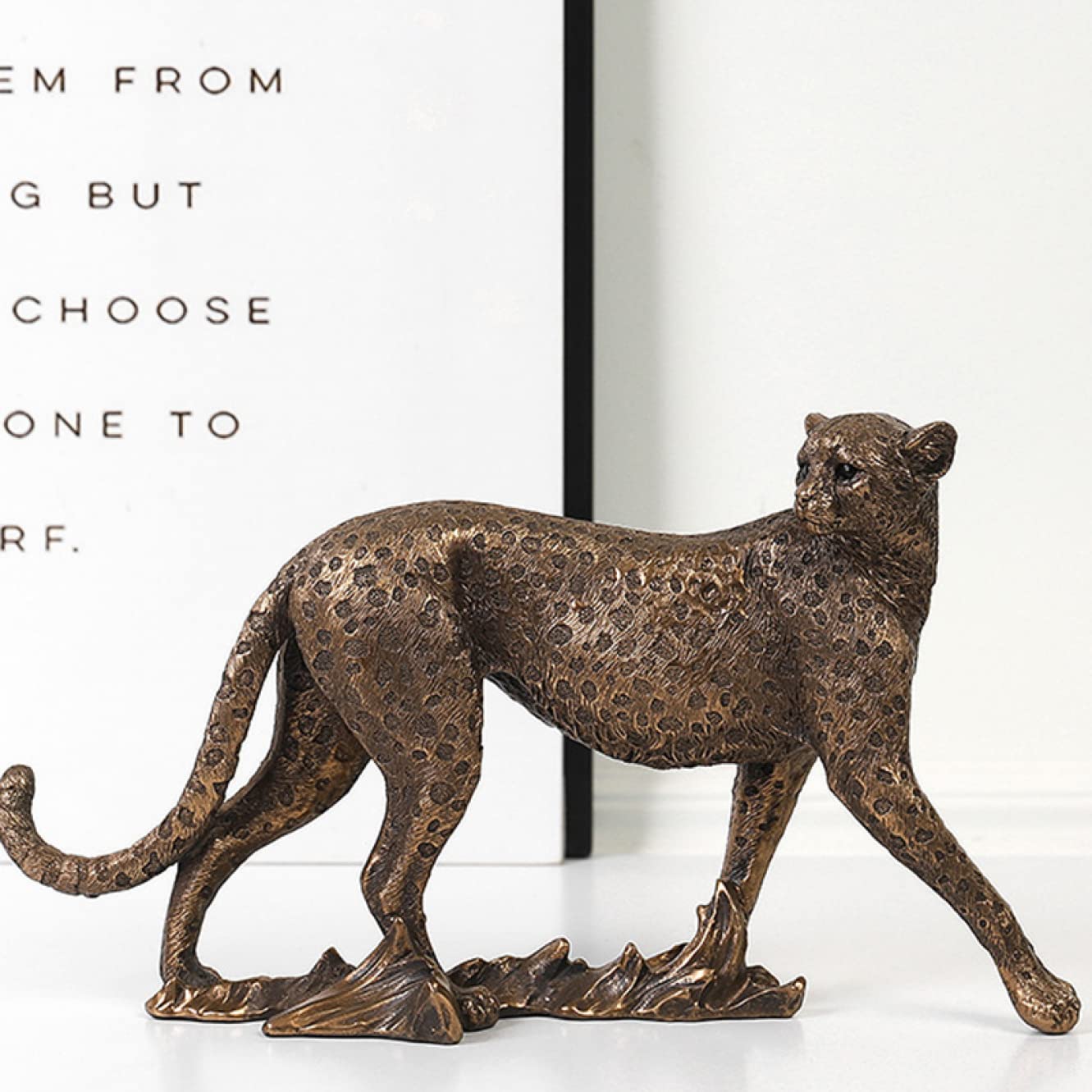 Amazon.co.jp: オーナメント 豹の彫像 現代彫刻デスク装飾 F おしゃれ