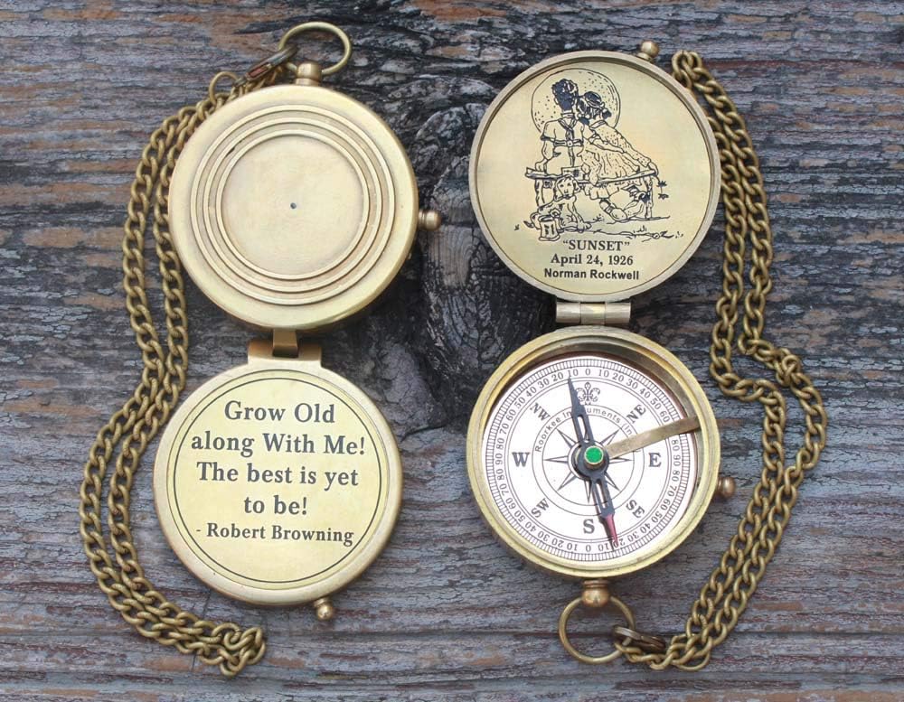 Engraved Brass Compass, Romantic Gifts for Husband, Ghana Ubuy