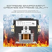 Vista 4 de Contactor HVAC Contactor de aire acondicionado Contactor 1 poste 30 Amp 24V bobina compatible con condensador, compresor, aire acondicionado