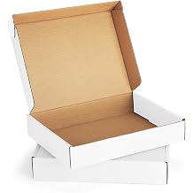 Eupako 11x8x2" White Shipping Boxes Corrugated Box Mailers 20 Pack Cardboard Shipping Boxes for Small Business, Mailing
